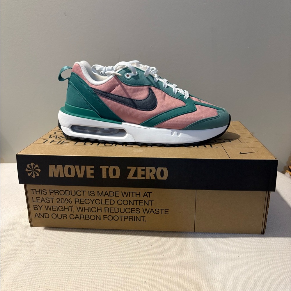 Nike Air Max in Pink, Green, and White